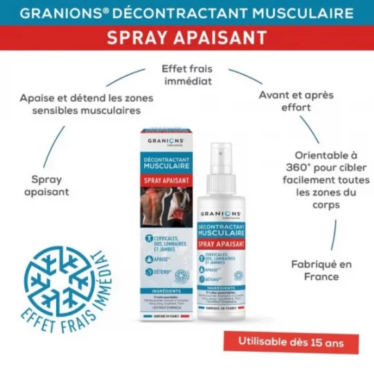 Granions Décontractant Musculaire Spray Apaisant 10 ml - image 2
