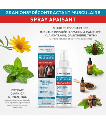 Granions Décontractant Musculaire Spray Apaisant 10 ml