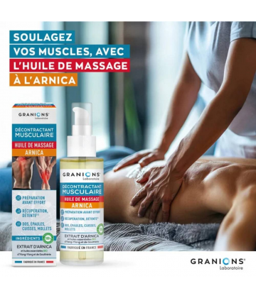 Granions Décontractant Musculaire Huile de Massage Arnica 100 ml