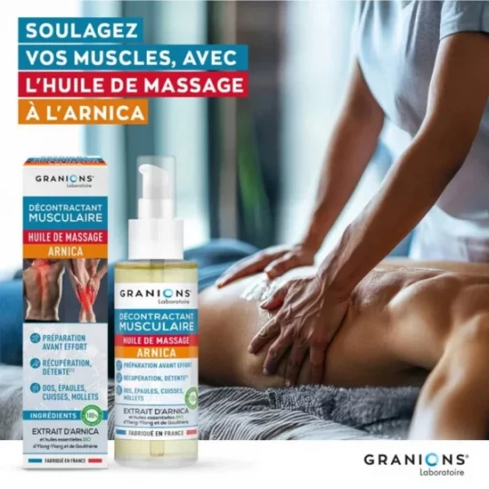 Granions Décontractant Musculaire Huile de Massage Arnica 100 ml - image 4