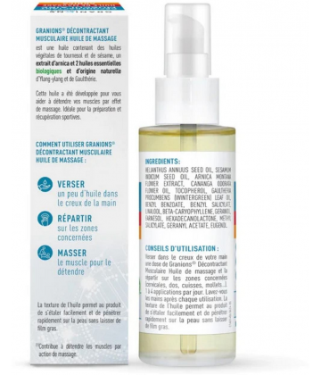 Granions Décontractant Musculaire Huile de Massage Arnica 100 ml