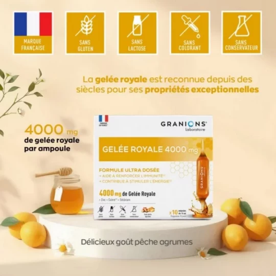 Granions Gelée Royale 4000 mg Ampoules x 10 - image 5