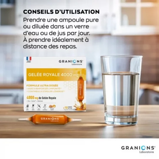 Granions Gelée Royale 4000 mg Ampoules x 10 - image 7