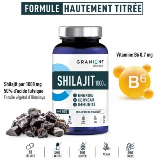 Granions Shilajit 1000 mg Gélules x 60 - image 3