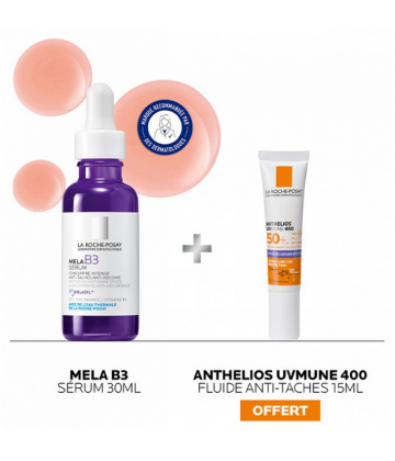 La Roche-Posay Coffret Méla B3 Sérum 30 ml + Anthelios UVMune 400 Fluide SPF50+ 15 ml Offert