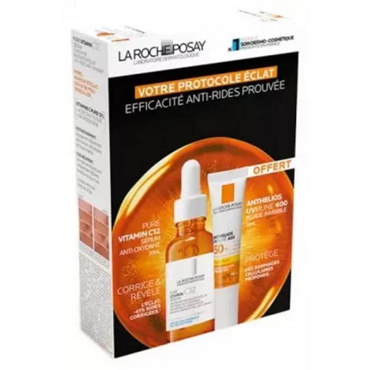 La Roche-Posay Pure Vitamin C12 Sérum 30 ml + Anthelios UVMUNE 400 SPF50+ 15 ml Offert