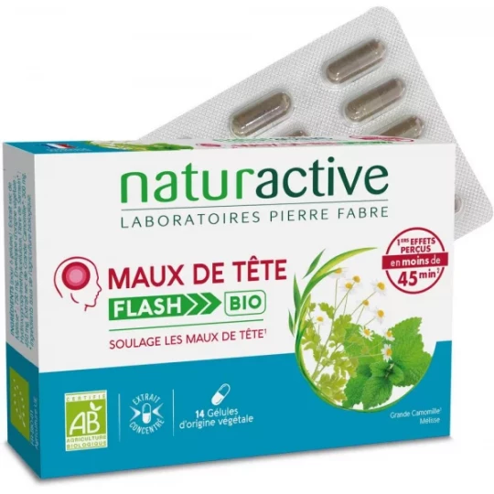 Naturactive Maux de Tête Flash Bio Gélules x 14