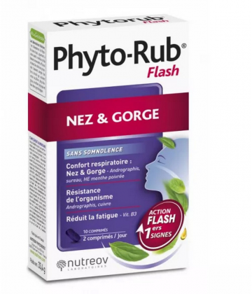 Nutreov PhytoRub Flash Nez & Gorge Comprimés x 10