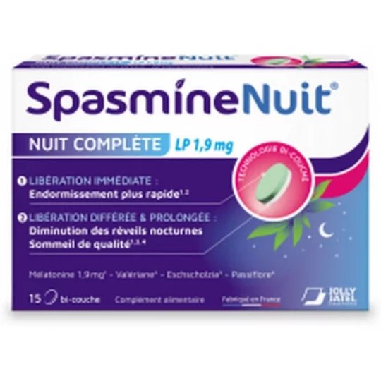SpasmineNuit Nuit Complète Comprimés x 15