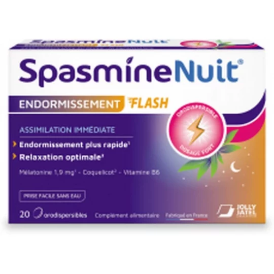 SpasmineNuit Endormissement Flash Comprimés x 20
