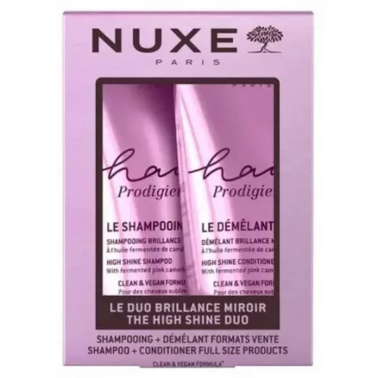 Nuxe Hair Prodigieux Le Duo Brillance Miroir Le Shampooing 200 ml + Le Démêlant 200 ml