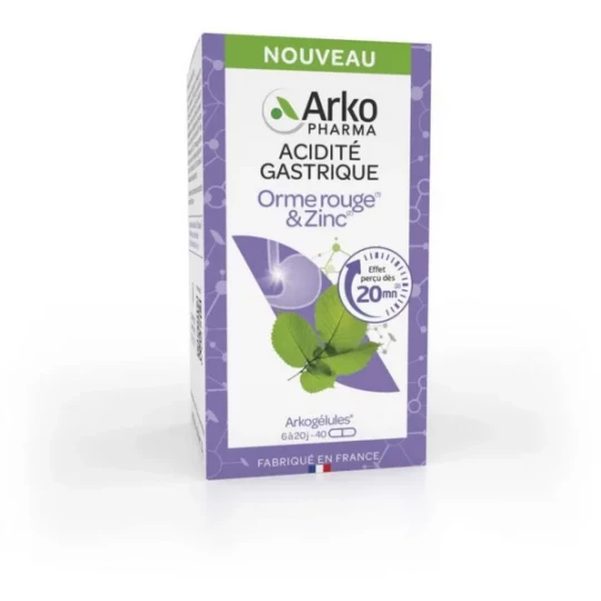 ArkoGélules Acidité Gastrique Orme Rouge & Zinc Gélules x 40