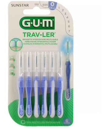 GUM Trav-ler Brossettes Interdentaires x 6