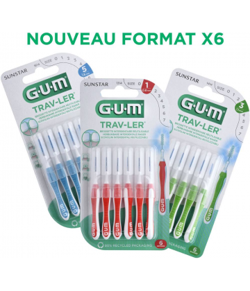 GUM Trav-ler Brossettes Interdentaires x 6