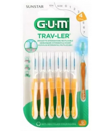 GUM Trav-ler Brossettes Interdentaires x 6