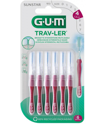 GUM Trav-ler Brossettes Interdentaires x 6
