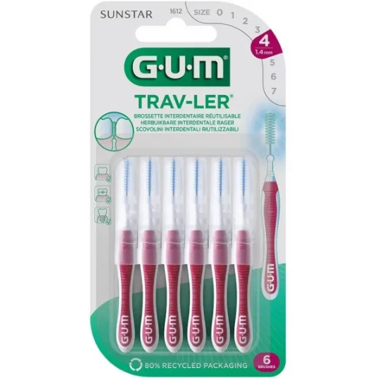 GUM Trav-ler Brossettes Interdentaires x 6