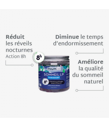 Mium Lab Sommeil Libération Prolongée Sans Sucres Gommes x 42