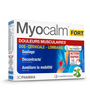3C Pharma Myocalm Fort Douleurs Musculaires Comprimés x 15