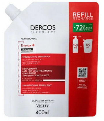 Vichy Dercos Energy+ Shampooing Stimulant Recharge 400 ml