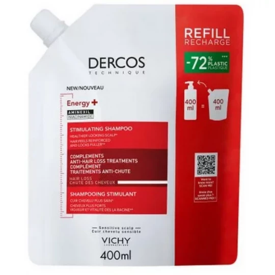 Vichy Dercos Energy+ Shampooing Stimulant Recharge 400 ml