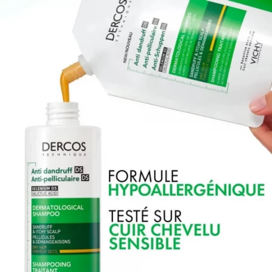Vichy Dercos Shampooing Traitant Anti-Pelliculaire Cheveux Secs Recharge 390 ml - image 5