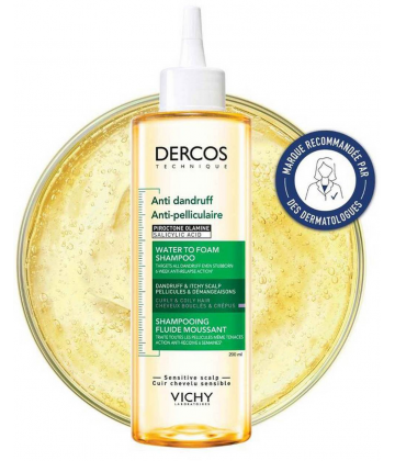 Vichy Dercos Anti-Pelliculaire Shampooing Fluide Moussant 200 ml