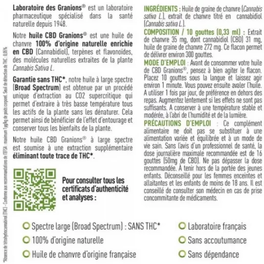 Granions Huile CBD 10% 10 ml - image 6