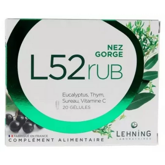 Lehning n°52 RUB Nez Gorge Gélules x 20