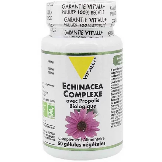 VIT'ALL+ Echinacea Complexe Bio Gélules Végétales x 30