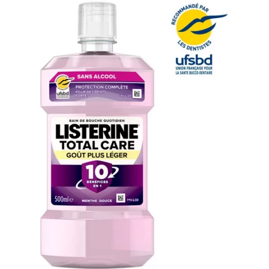 Listerine Bain Bouche Total Care Goût Plus Léger 500 ml