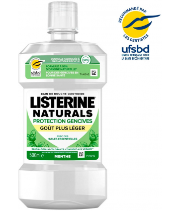 Listerine Naturals Bain de Bouche Protection Gencives 500 ml