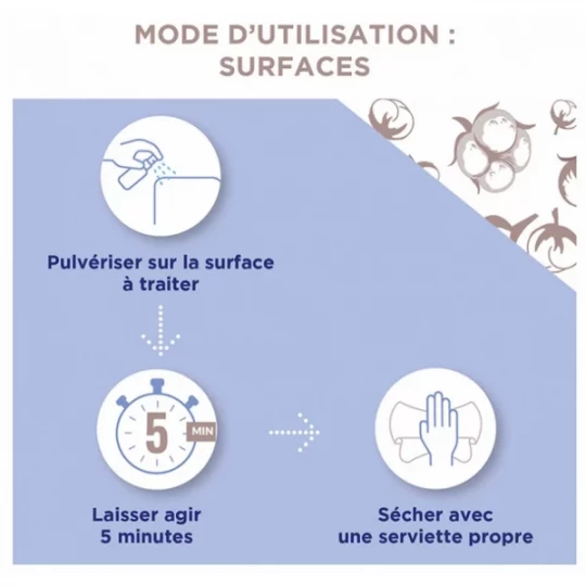 Baccide Spray Anti-Viral Désinfectant Fleur de Coton 100 ml - image 3