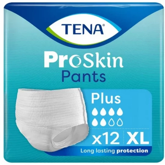 Tena Proskin Pants Plus Culottes Absorbantes Fuites Urinaires XL x 12