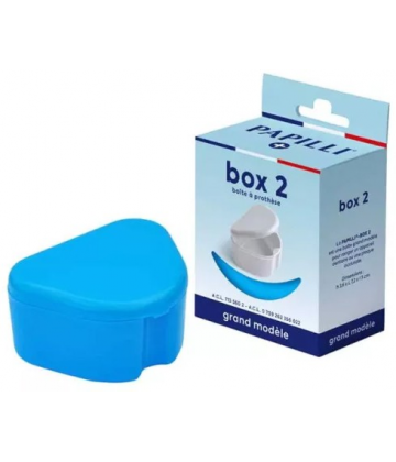 Papilli Box 2 Boîte à Prothèse Grand Modèle Jaune