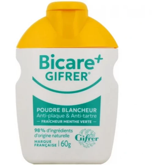 Gifrer Bicare Plus Poudre Blancheur Fraîcheur Menthe Verte 60 g