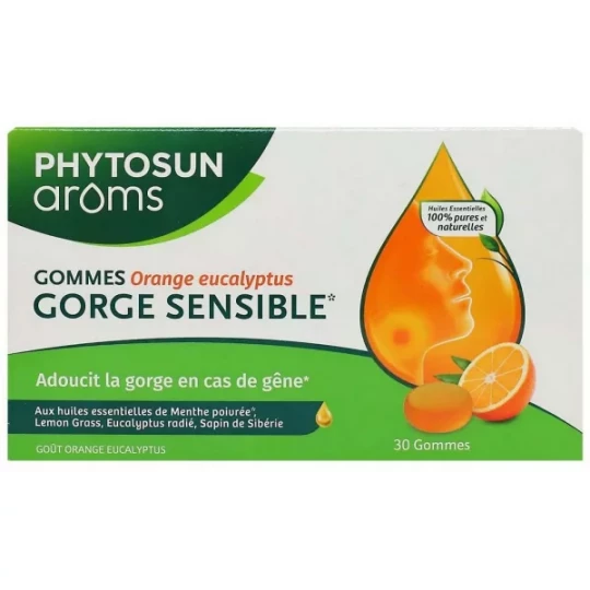 Phytosun Arôms Gommes Orange Eucalyptus Gorge Sensible x 30