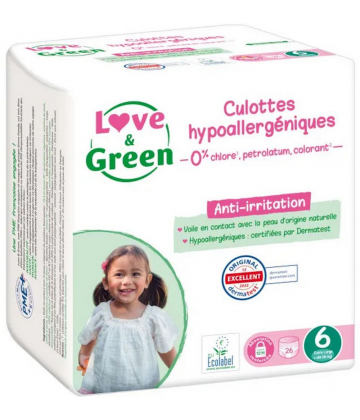 Love & Green Culottes Hypoallergéniques T6 x 26