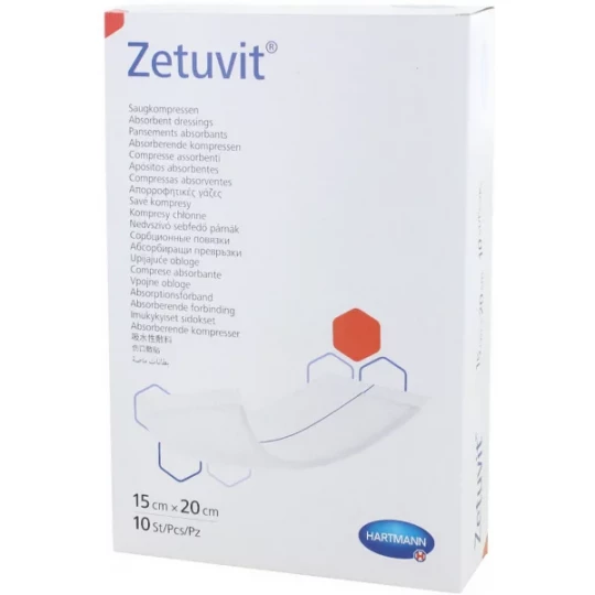 Hartmann Zetuvit Pansements Absorbants Stériles 15 x 20 cm x 10