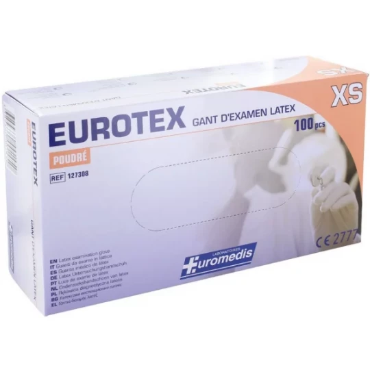 Euromedis gants d'examen latex poudrés non stériles x 100 - image 2