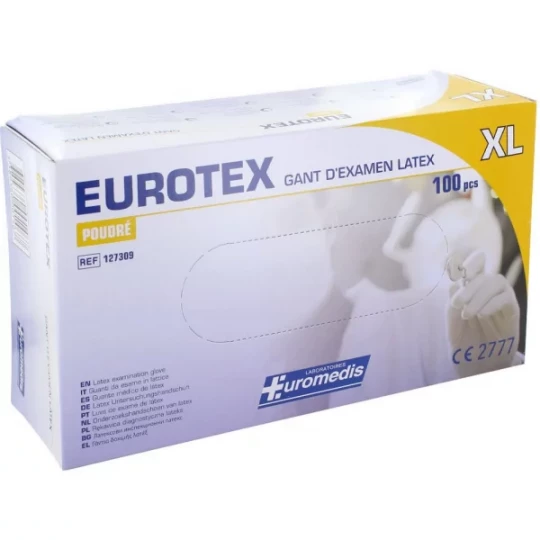 Euromedis gants d'examen latex poudrés non stériles x 100 - image 3