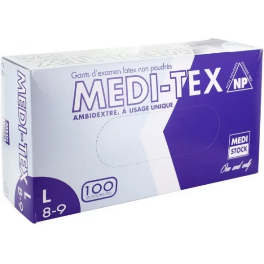 Medi-Tex PF gants d'examen latex non poudrés non stériles x 100 - image 2