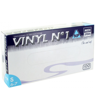 Medistock gants d'examen vinyle non poudrés non stériles x 100