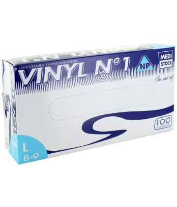 Medistock gants d'examen vinyle non poudrés non stériles x 100