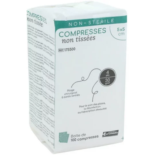 Euromedis compresses en non tissé non stériles 30g x 100