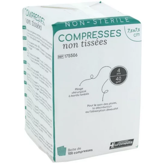 Euromedis compresses non tissées non stériles 40g x 100 - image 2