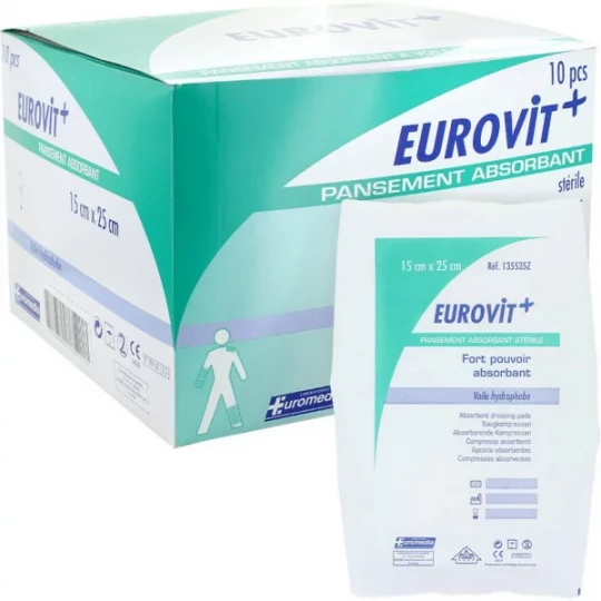 Eurovit + pansements absorbants stériles x 10