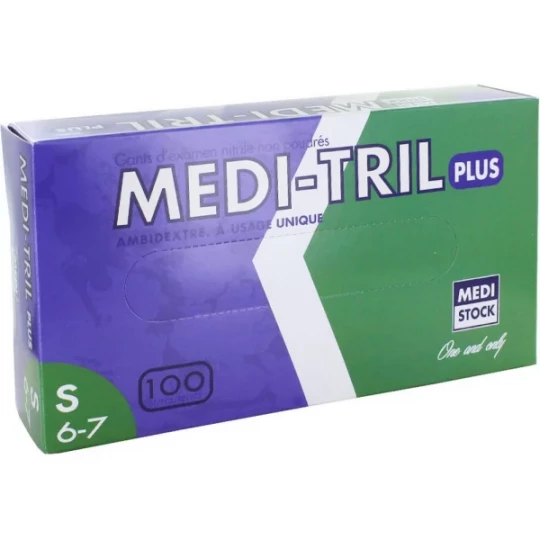 Medi-Tril Plus gants nitrile non poudrés non stériles x 100