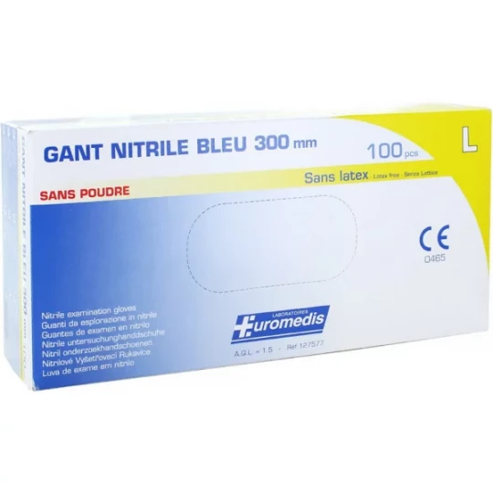 Euromedis gants nitrile non poudrés non stériles - Manchette longue x 100 - image 3