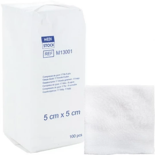Medistock compresses de gaze non stériles 17 fils x 100